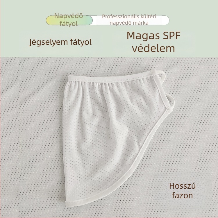 Új nyári UV-védett maszk Ice Silk jacquard anyagból, lélegző, kültéri használatra, egy rétegű, nőknek