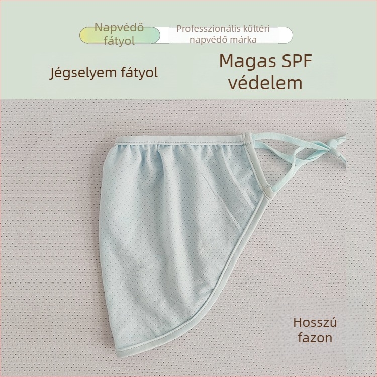 Új nyári UV-védett maszk Ice Silk jacquard anyagból, lélegző, kültéri használatra, egy rétegű, nőknek