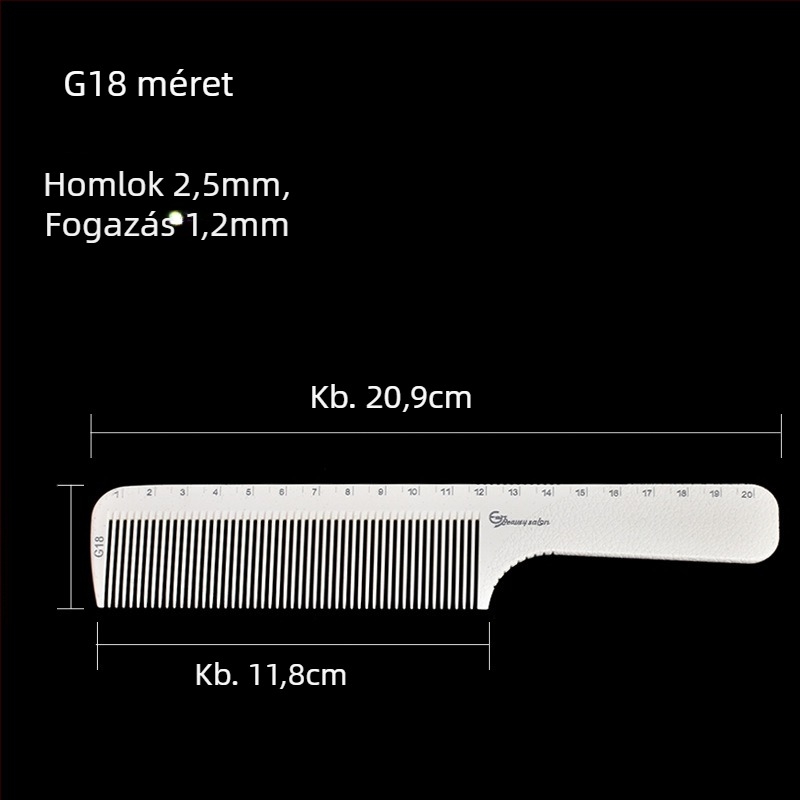 KLS professzionális hajfésű – ABS anyag, hegyes farokkal, fodrászatban használható