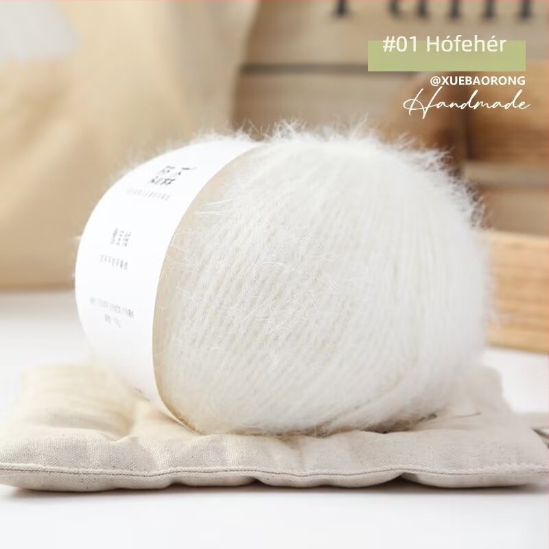 Kézimunkára szánt fonal — gyapjúkeverék, gyűrűs fonás (ring spinning), fonal-forma: csoport, termékkód Snow Baby Velvet