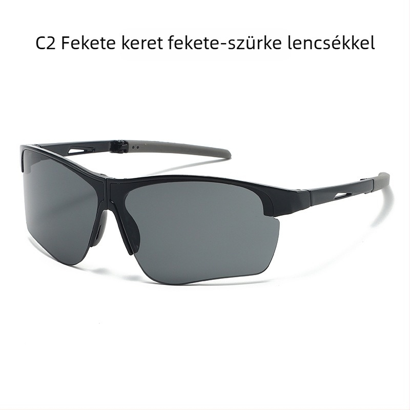 Szélvédett kerékpáros szemüveg PC kerettel, modell 099, cserélhető lencsék, uniszex
