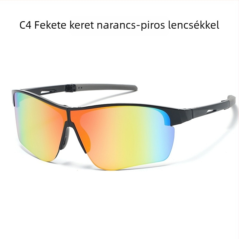 Szélvédett kerékpáros szemüveg PC kerettel, modell 099, cserélhető lencsék, uniszex
