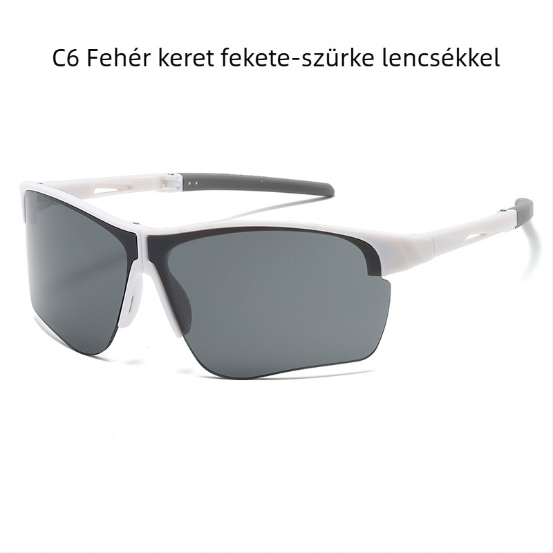 Szélvédett kerékpáros szemüveg PC kerettel, modell 099, cserélhető lencsék, uniszex