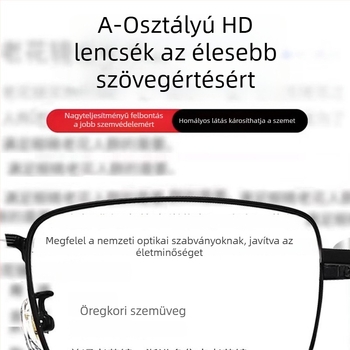 Olvasószemüveg - akril lencsék, anti-kék fény, keret nélküli, titán ötvözet keret