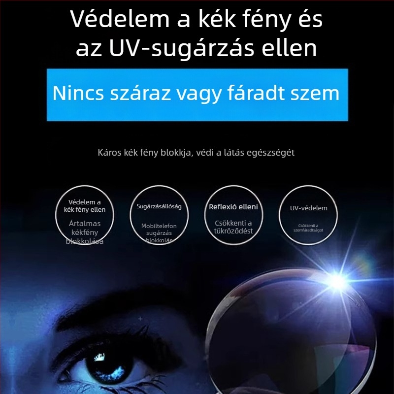 Olvasószemüveg kékfény-mentes, távolra és közelre egyidejű használatra, teljes keret TR+fém, négyszögletes keret — 2025 tavasz