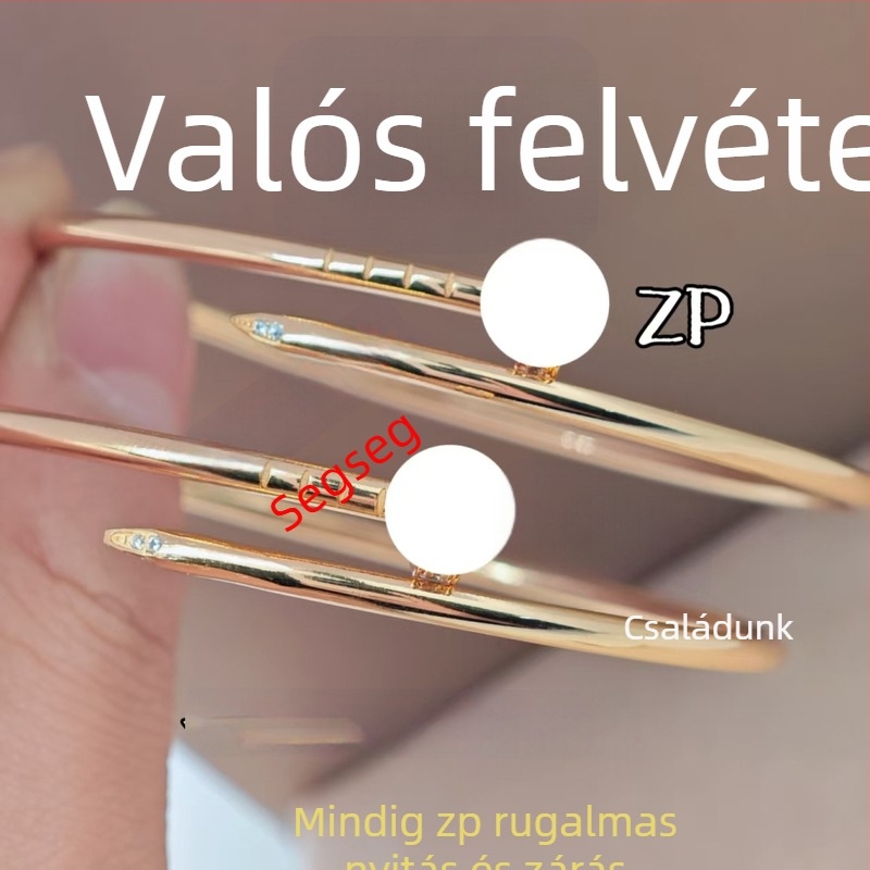 Szöges karkötő, V arany, geometriai forma, magas széntartalmú gyémánt beültetések, uniszex – divat luxus stílus, 2023 tavaszi megjelenés