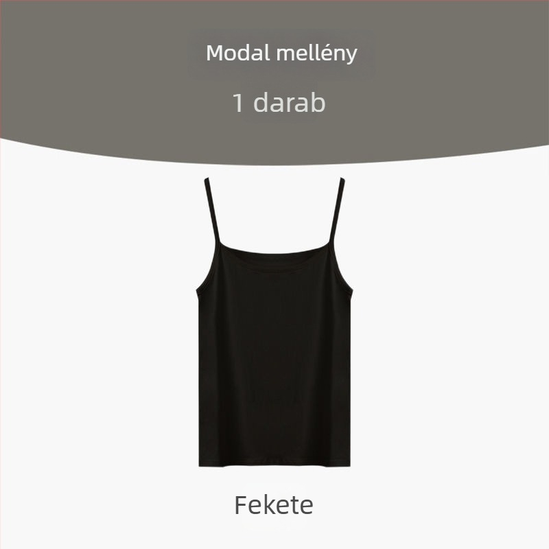Kamisol spagettipántokkal, modal-viszkóz anyag (90–95% modal), alacsony kivágású, mind a négy évszakra