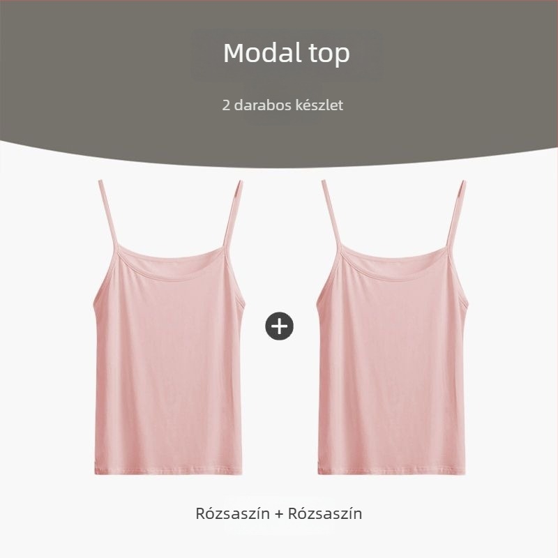 Kamisol spagettipántokkal, modal-viszkóz anyag (90–95% modal), alacsony kivágású, mind a négy évszakra