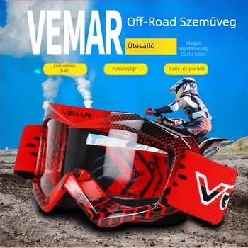 VEMAR Gyerekeknek motoros szemüveg – PC anyag, szélvédett, teljes keret, modell 1018A+U2573