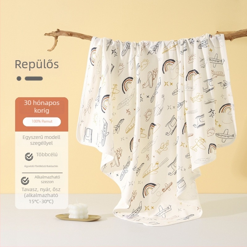 Újszülött extralarge, négy évszakos, vékony pamut swaddle kendő a babának