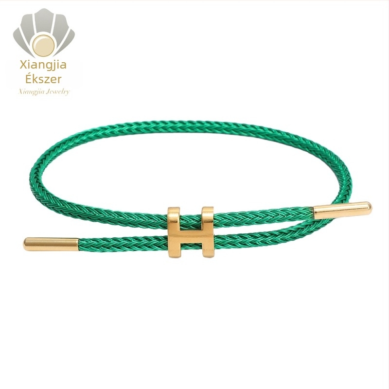 Geometriai alakú titánacél karkötő, elektroplating, uniszex, állítható