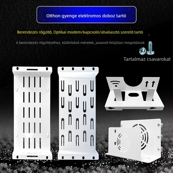 Otthoni gyengeáramú dobozhoz tartókeret – kompatibilis Huawei H6 routerrel és Q6 kapcsolóval, márkátlan