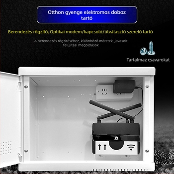 Otthoni gyengeáramú dobozhoz tartókeret – kompatibilis Huawei H6 routerrel és Q6 kapcsolóval, márkátlan