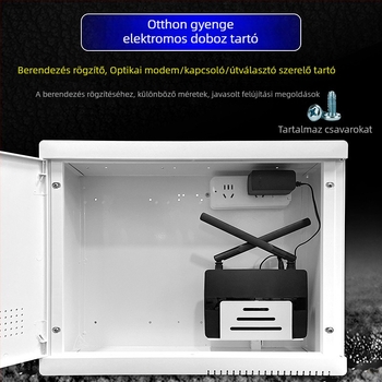 Otthoni gyengeáramú dobozhoz tartókeret – kompatibilis Huawei H6 routerrel és Q6 kapcsolóval, márkátlan