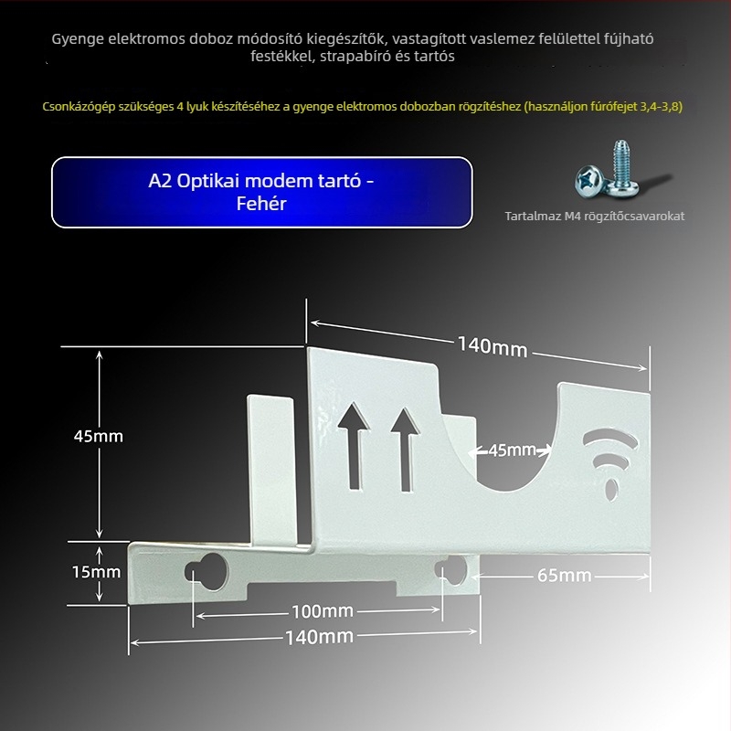 Otthoni gyengeáramú dobozhoz tartókeret – kompatibilis Huawei H6 routerrel és Q6 kapcsolóval, márkátlan