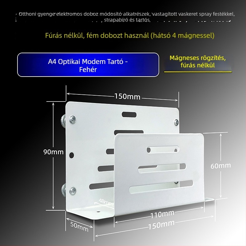 Otthoni gyengeáramú dobozhoz tartókeret – kompatibilis Huawei H6 routerrel és Q6 kapcsolóval, márkátlan