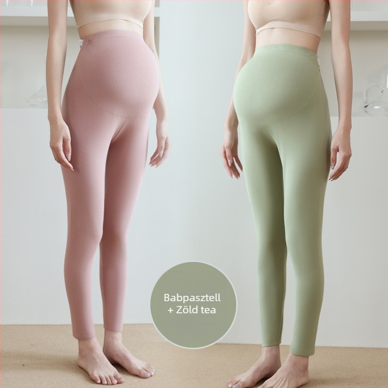 Terhes nőknek szóló pamut termosz nadrág, 90–95% pamut, has alátámasztás, közepes vastagság, ősz-tél 2025, szoros szabás