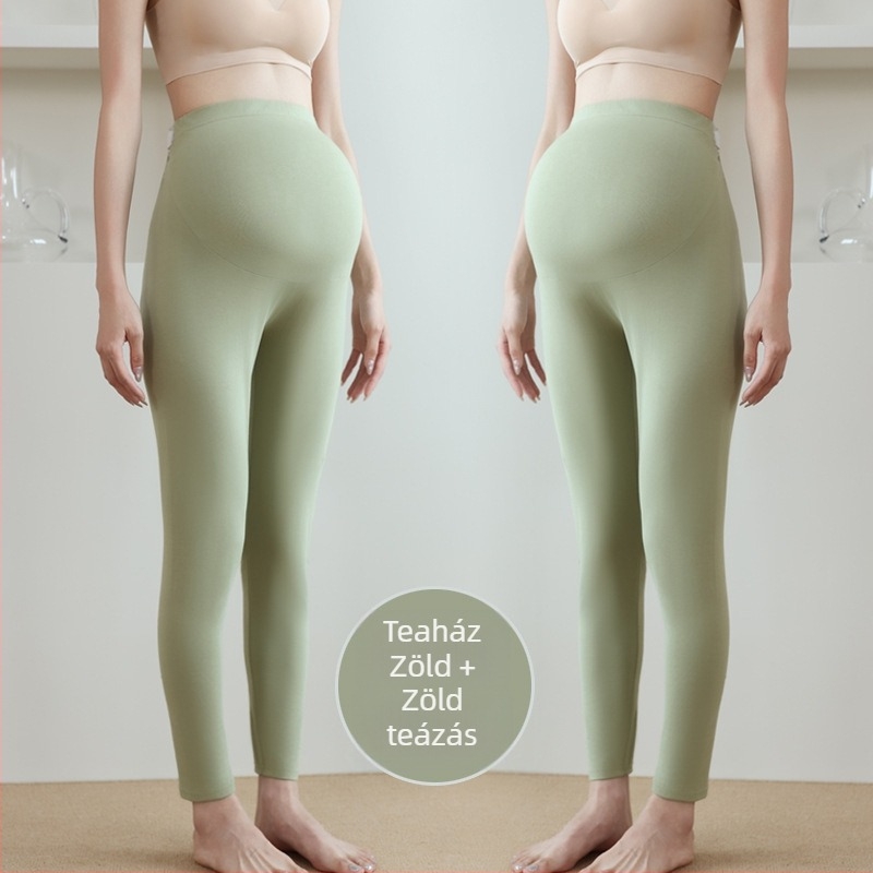 Terhes nőknek szóló pamut termosz nadrág, 90–95% pamut, has alátámasztás, közepes vastagság, ősz-tél 2025, szoros szabás