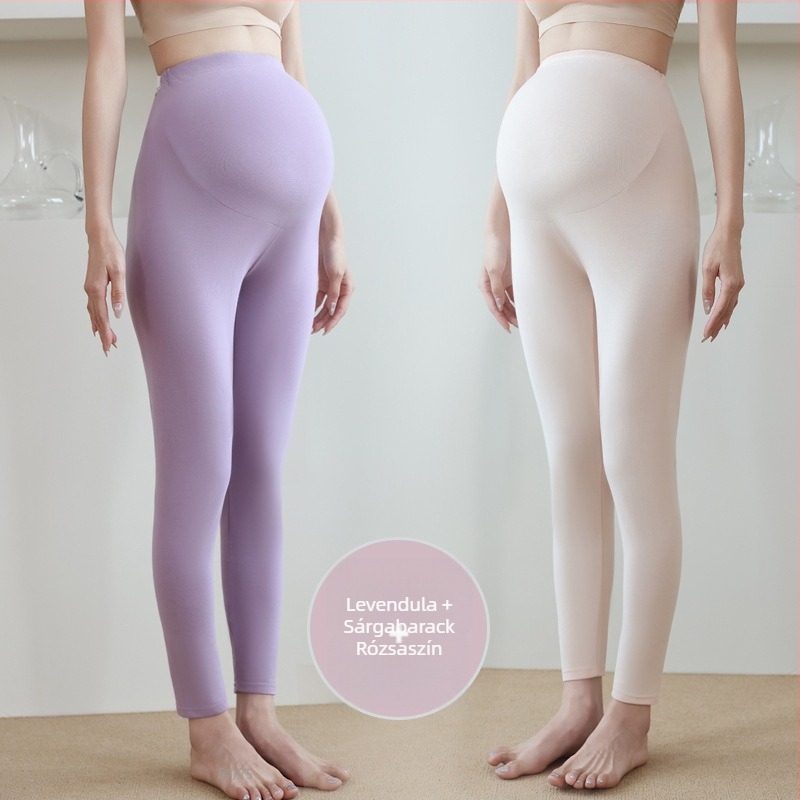 Terhes nőknek szóló pamut termosz nadrág, 90–95% pamut, has alátámasztás, közepes vastagság, ősz-tél 2025, szoros szabás