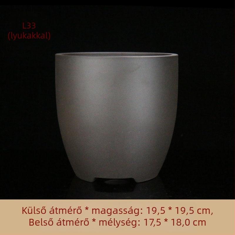 Lila agyagból készült orchidea-virágcserép, klasszikus stílus, különböző méretek