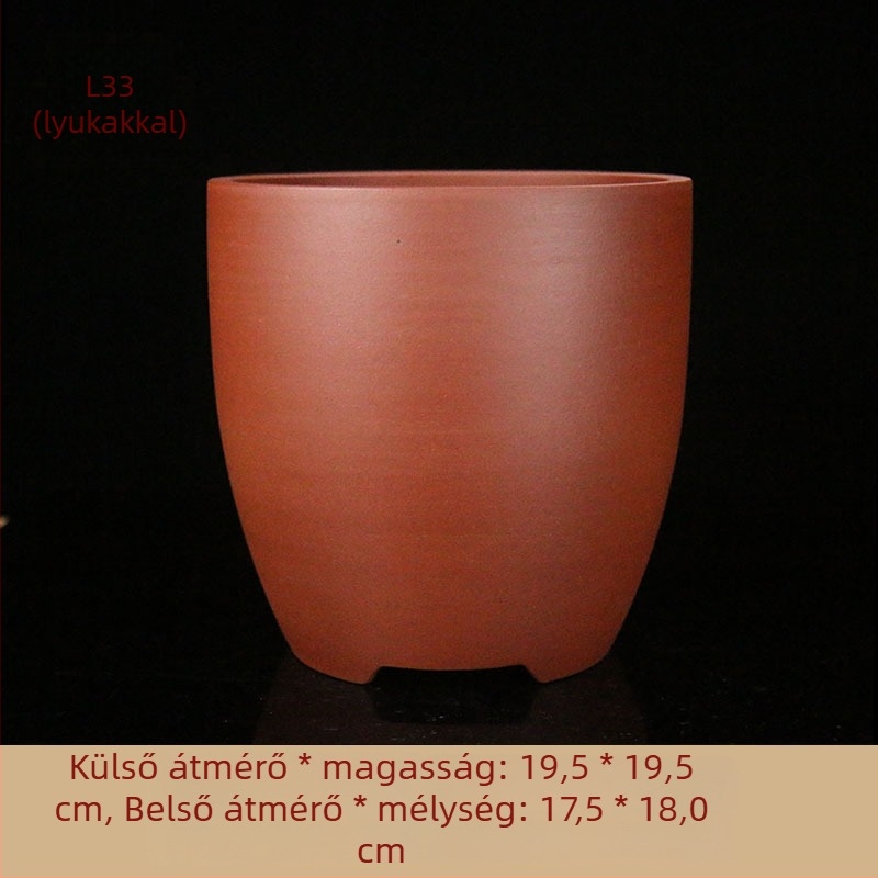 Lila agyagból készült orchidea-virágcserép, klasszikus stílus, különböző méretek