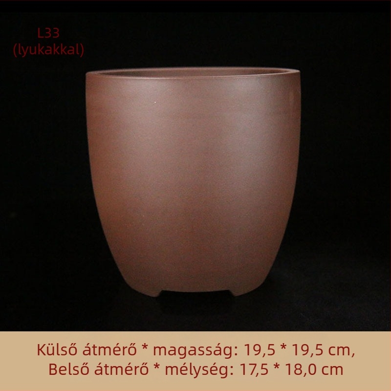 Lila agyagból készült orchidea-virágcserép, klasszikus stílus, különböző méretek