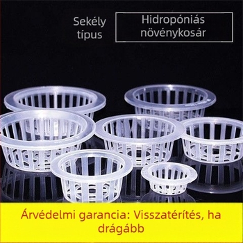 Hidroponikus növénykosár üvegvázzal, föld nélküli termesztés, háromrészes készlet