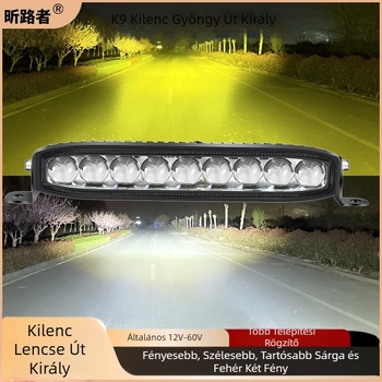 Autógrillhez rejtett LED Laser Kanon Reflektor – 60W, 10–60V, 1440 lm, alumíniumötvözet, modell W0118d