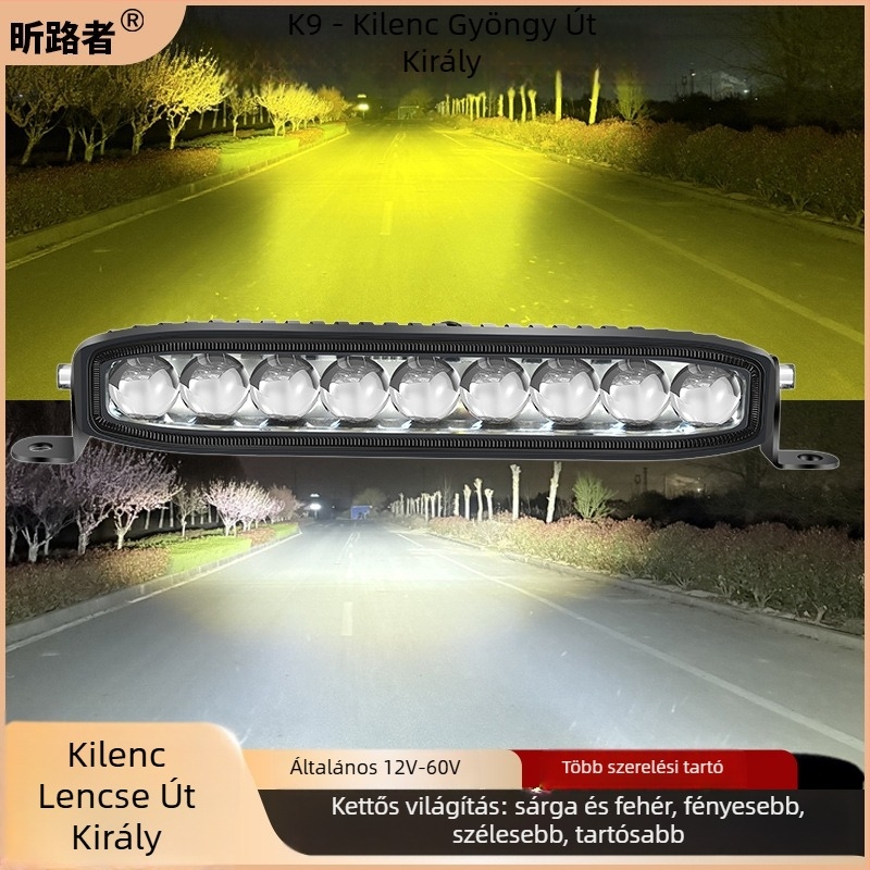 Autógrillhez rejtett LED Laser Kanon Reflektor – 60W, 10–60V, 1440 lm, alumíniumötvözet, modell W0118d