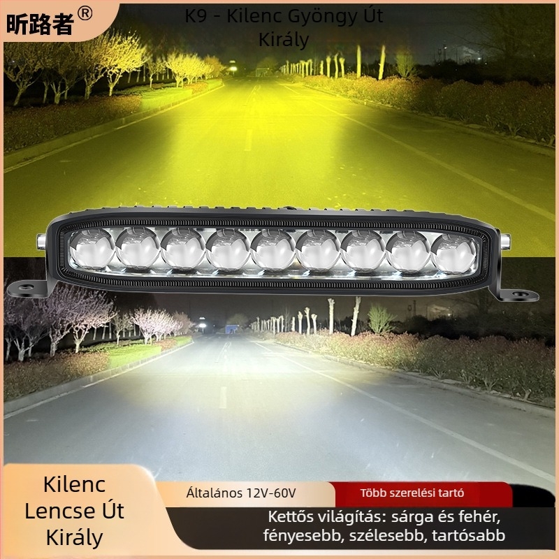 Autógrillhez rejtett LED Laser Kanon Reflektor – 60W, 10–60V, 1440 lm, alumíniumötvözet, modell W0118d