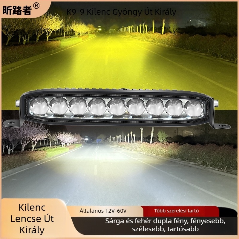 Autógrillhez rejtett LED Laser Kanon Reflektor – 60W, 10–60V, 1440 lm, alumíniumötvözet, modell W0118d