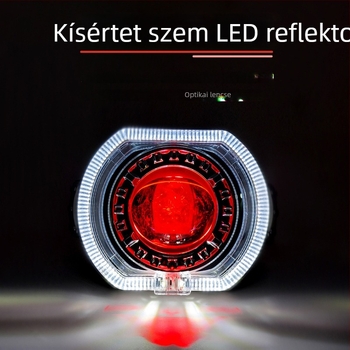 Devil Eye LED fényszóró motorkerékpárhoz beépített lencsével, IP68, 25W, 9-60V, 3000 lm