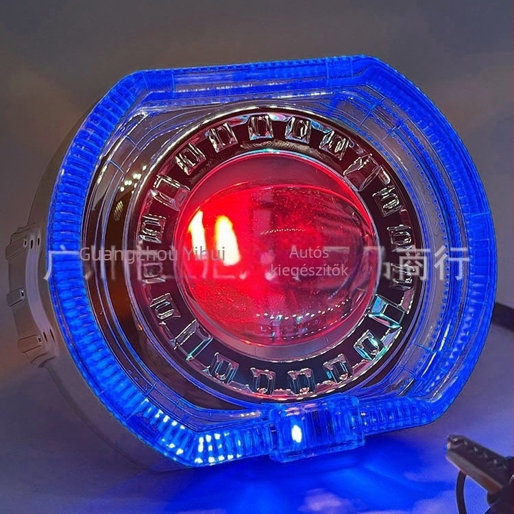 Devil Eye LED fényszóró motorkerékpárhoz beépített lencsével, IP68, 25W, 9-60V, 3000 lm