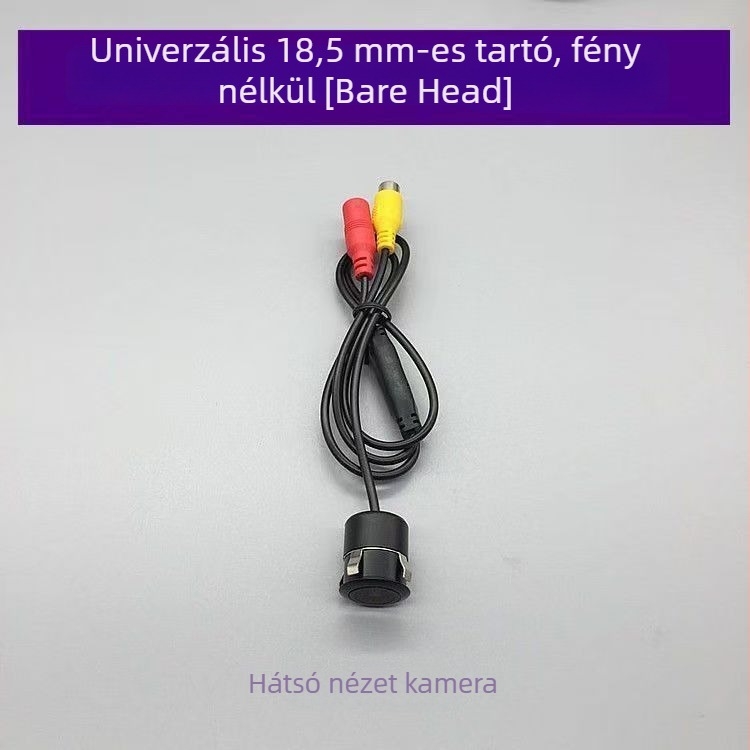 Járműre szerelt hátsó kamera infravörös éjjellátóval, CCD szenzor, vízálló, 12V tápegység