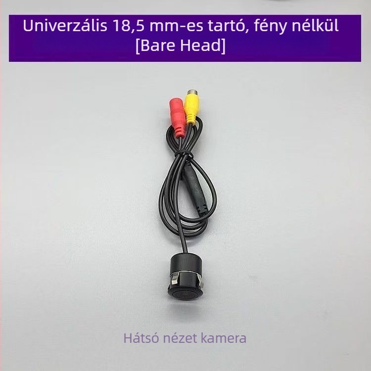 Járműre szerelt hátsó kamera infravörös éjjellátóval, CCD szenzor, vízálló, 12V tápegység