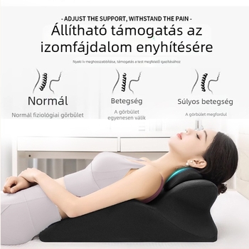 Pillangó alakú memóriahabos párna hasra fekvéshez, textil huzat, egyszínű, varrt kialakítás