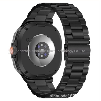 Integrált háromgyöngyös fém szíj a Samsung Galaxy Watch8 Classichez, lapos csattal