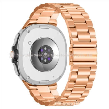 Integrált háromgyöngyös fém szíj a Samsung Galaxy Watch8 Classichez, lapos csattal