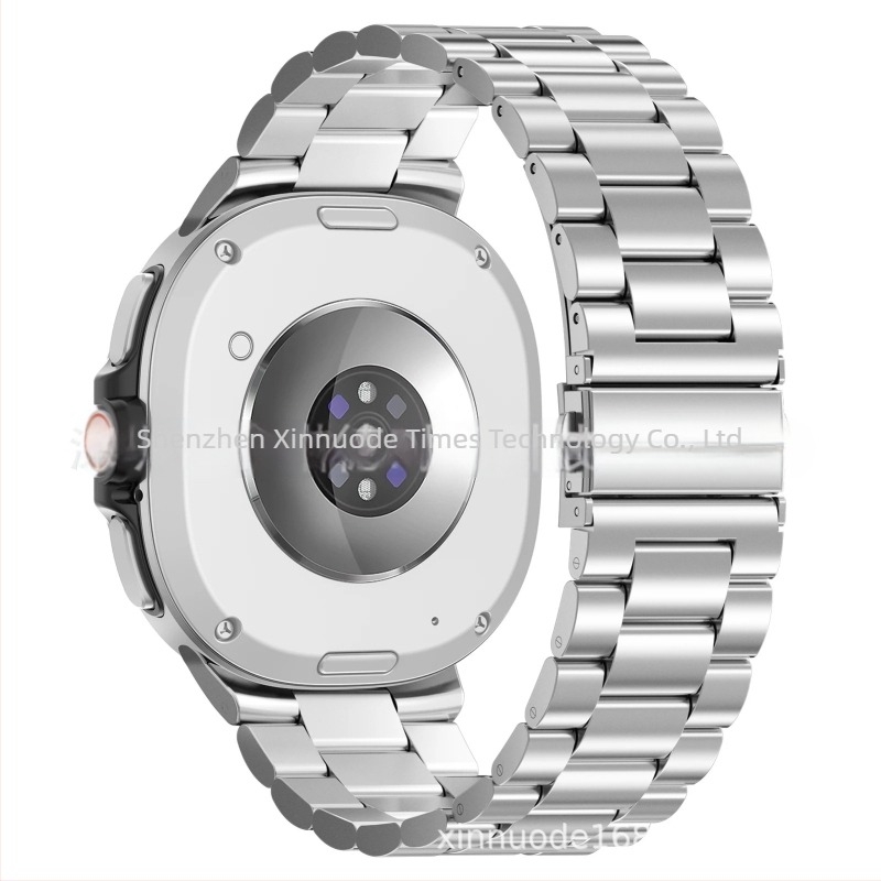Integrált háromgyöngyös fém szíj a Samsung Galaxy Watch8 Classichez, lapos csattal