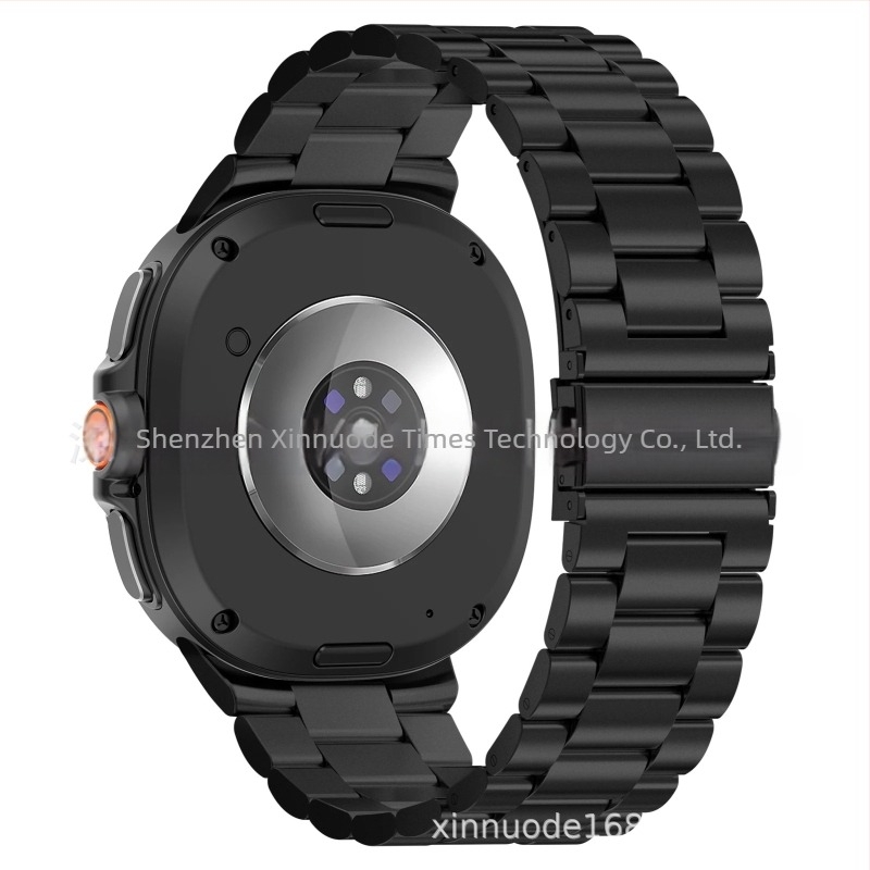 Integrált háromgyöngyös fém szíj a Samsung Galaxy Watch8 Classichez, lapos csattal