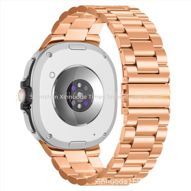 Integrált háromgyöngyös fém szíj a Samsung Galaxy Watch8 Classichez, lapos csattal