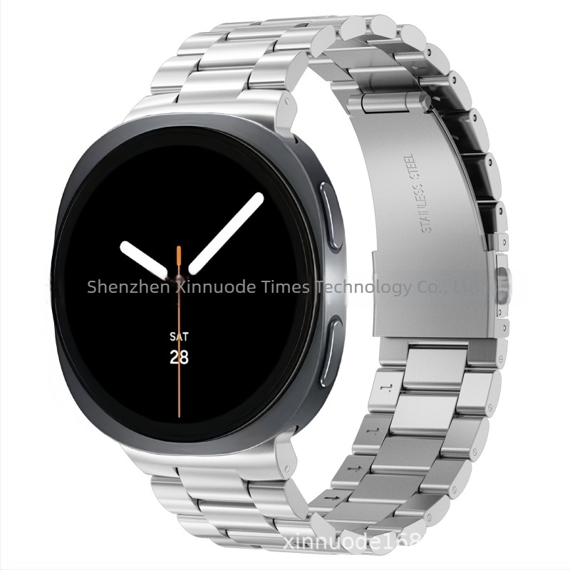 Integrált háromgyöngyös fém szíj a Samsung Galaxy Watch8 Classichez, lapos csattal