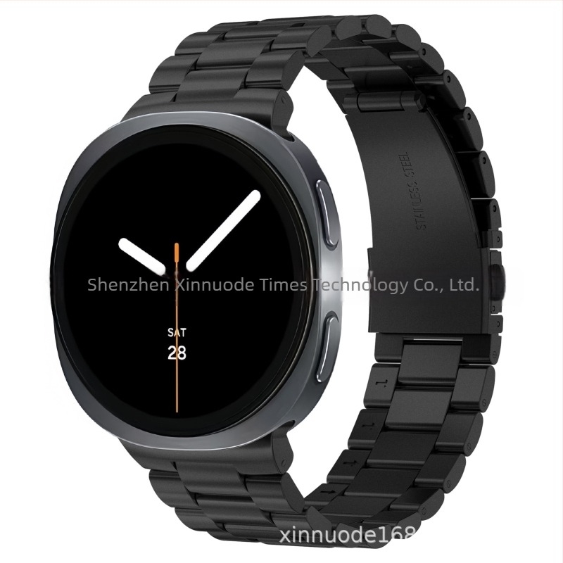 Integrált háromgyöngyös fém szíj a Samsung Galaxy Watch8 Classichez, lapos csattal