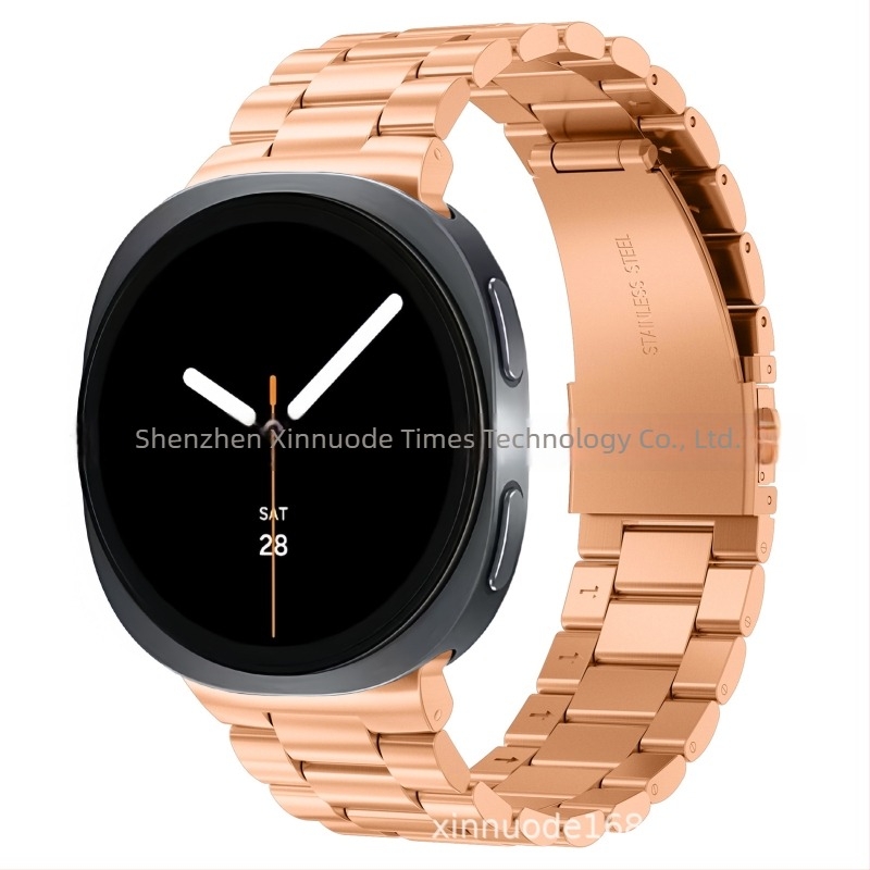 Integrált háromgyöngyös fém szíj a Samsung Galaxy Watch8 Classichez, lapos csattal