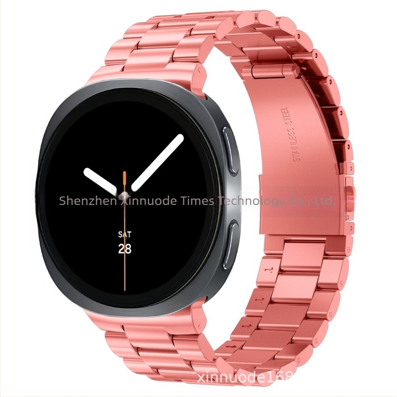 Integrált háromgyöngyös fém szíj a Samsung Galaxy Watch8 Classichez, lapos csattal