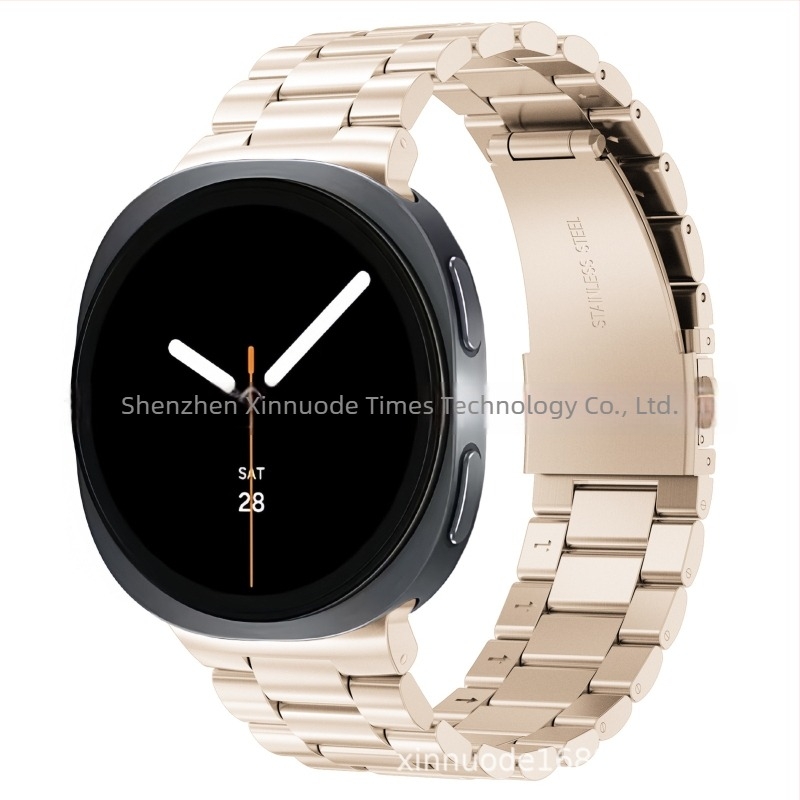 Integrált háromgyöngyös fém szíj a Samsung Galaxy Watch8 Classichez, lapos csattal