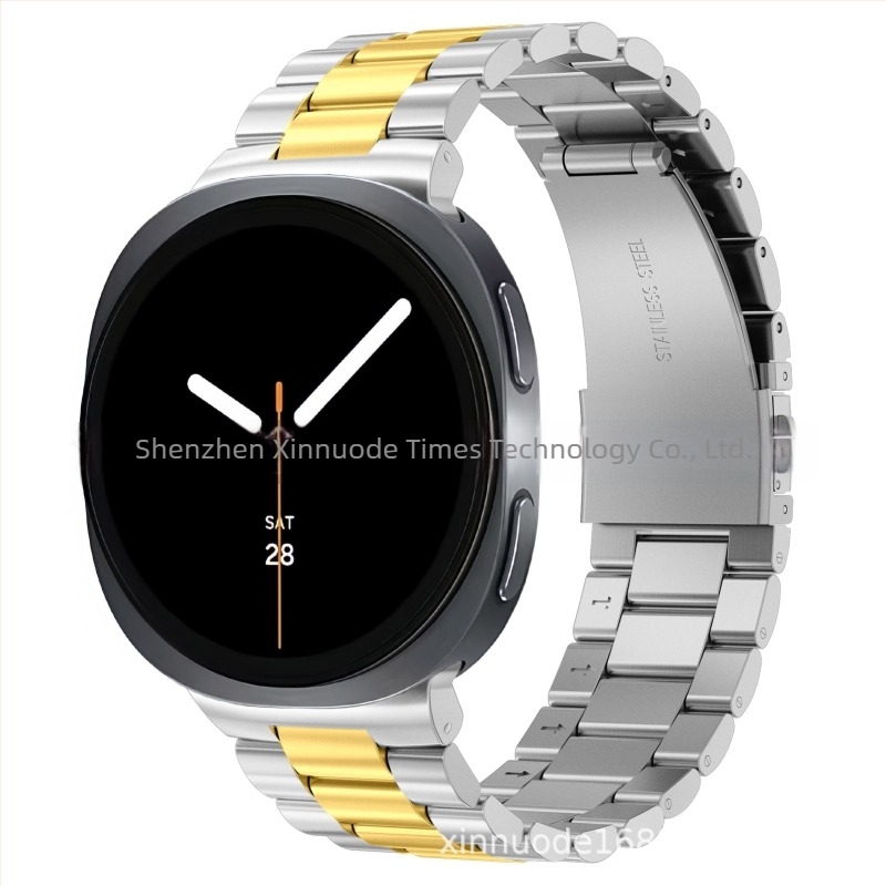 Integrált háromgyöngyös fém szíj a Samsung Galaxy Watch8 Classichez, lapos csattal