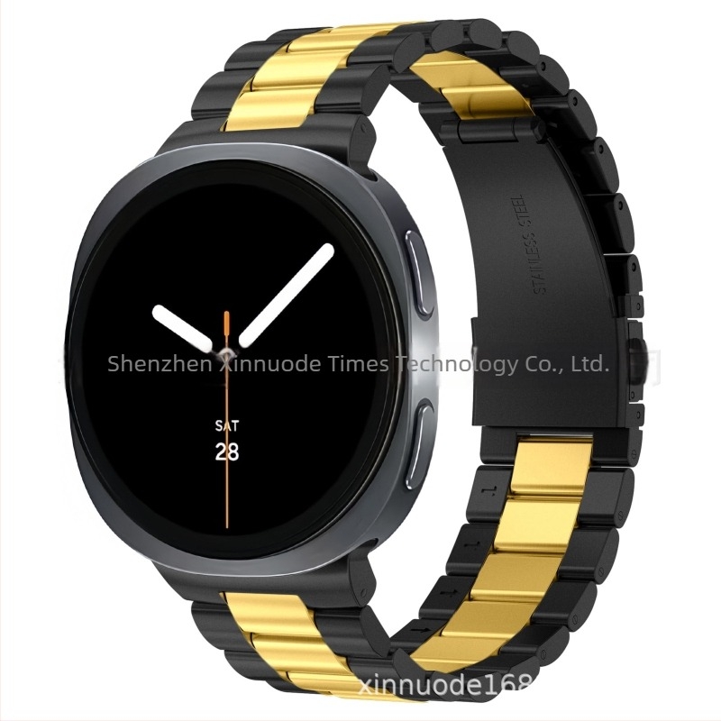 Integrált háromgyöngyös fém szíj a Samsung Galaxy Watch8 Classichez, lapos csattal