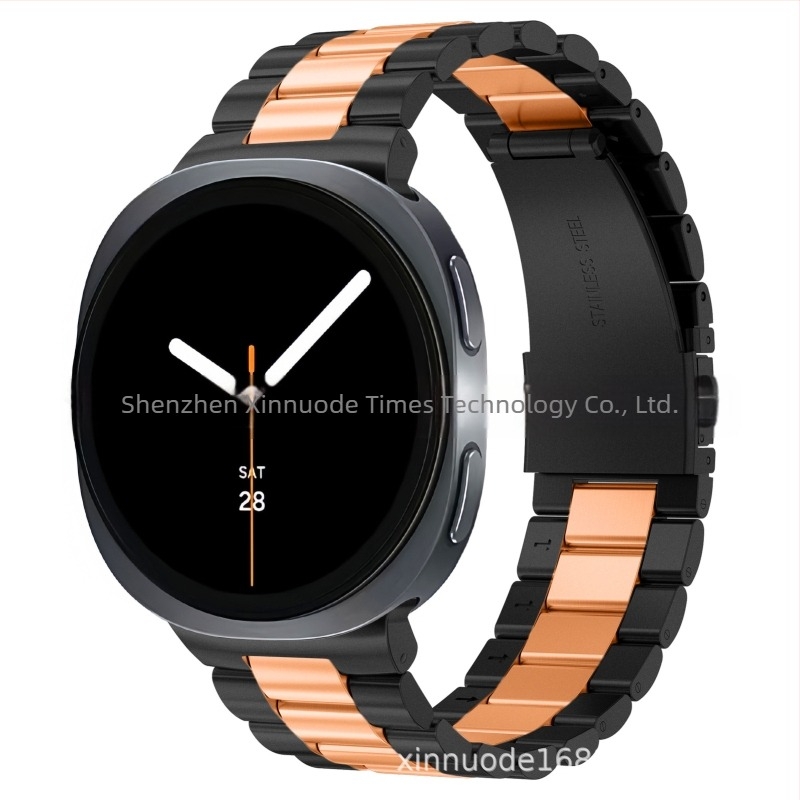 Integrált háromgyöngyös fém szíj a Samsung Galaxy Watch8 Classichez, lapos csattal