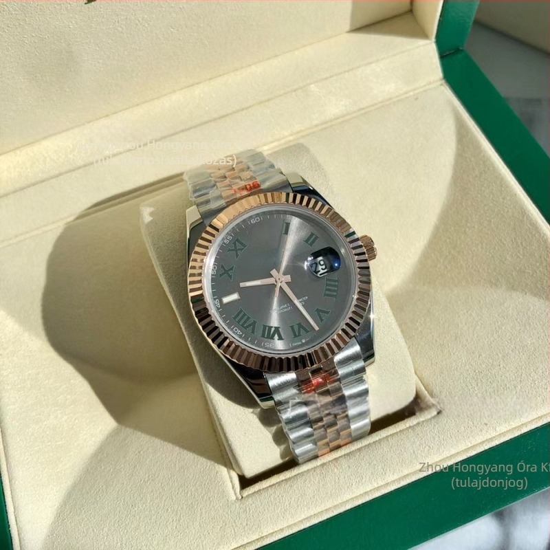 Daiska automata mechanikus óra, 904L rozsdamentes acél karkötő, férfi üzleti óra, 41 mm-es számlap, fénylő mutatók, naptár
